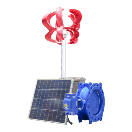 風(fēng)光互補(bǔ)供電遠(yuǎn)程控制蝶閥