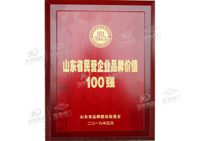 山東民營(yíng)企業(yè)品牌價(jià)值100強(qiáng)